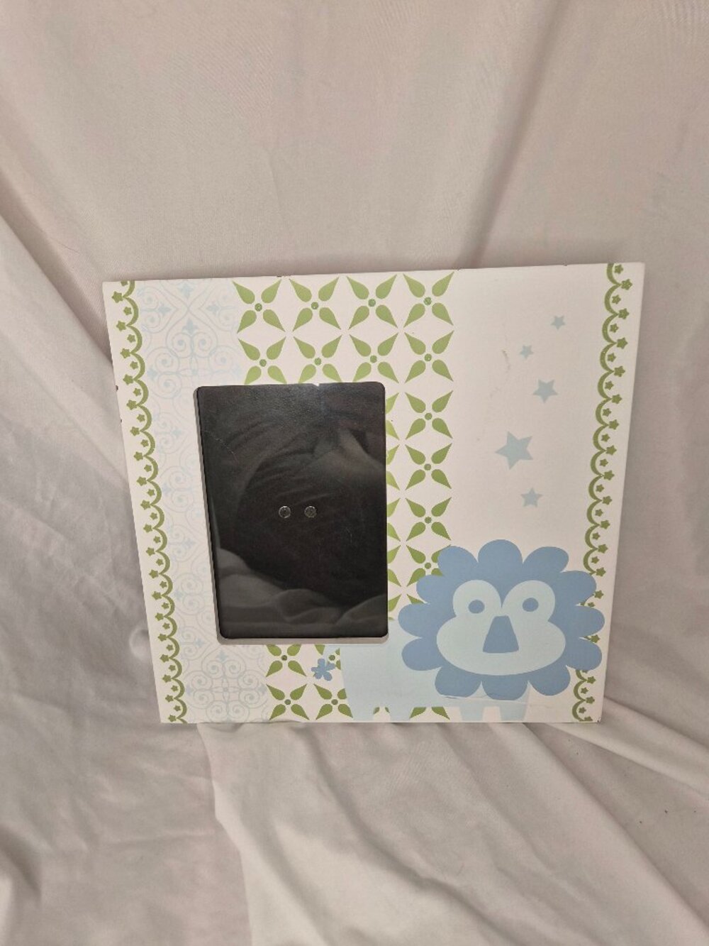 VTG Y2K 2011 Prinz Ltd Baby Blue Lion Nursery 4x6 Photo Frame Decor